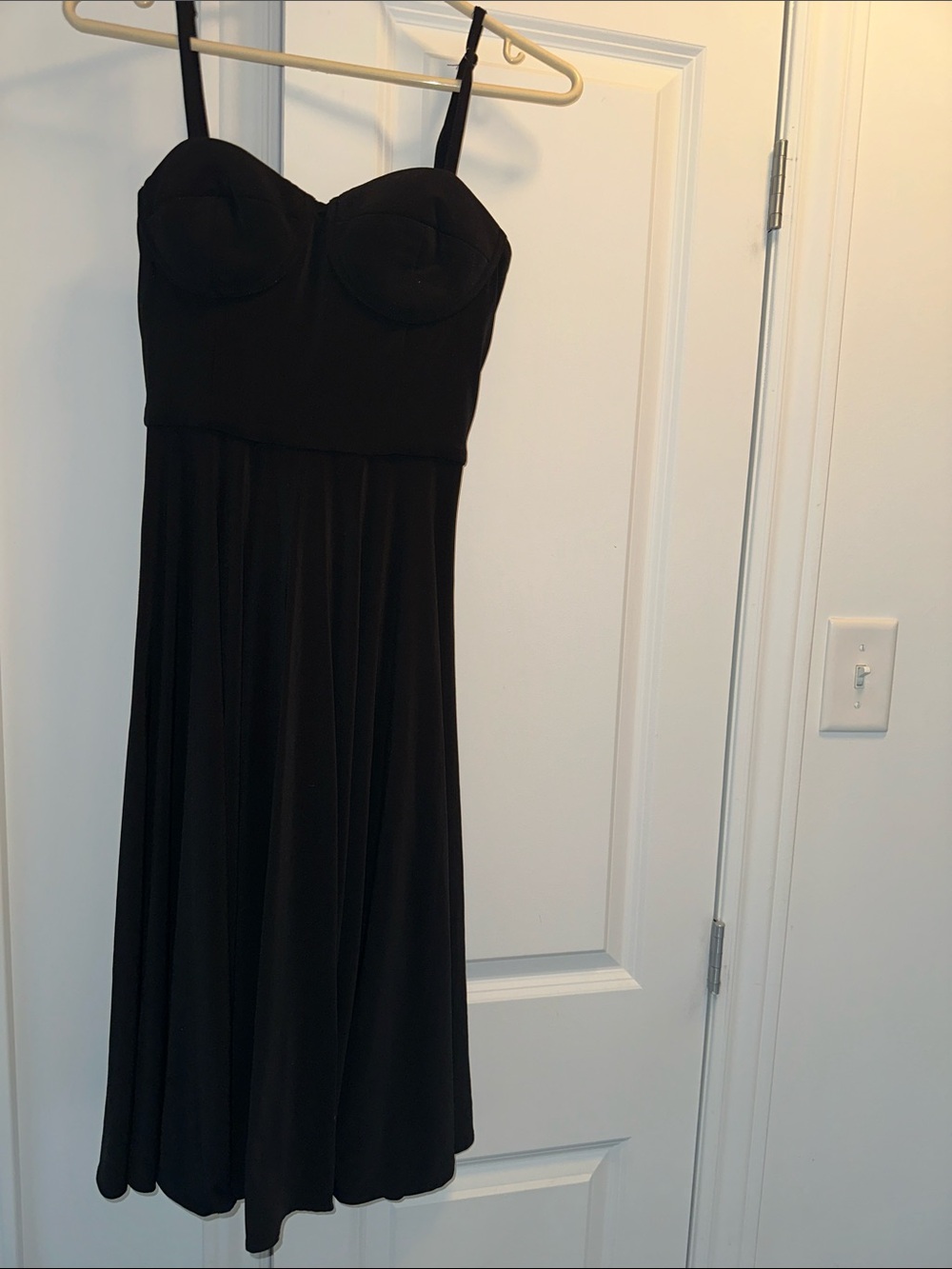 Isaac Mizrahi Black Strapless Sweetheart Midi Dress